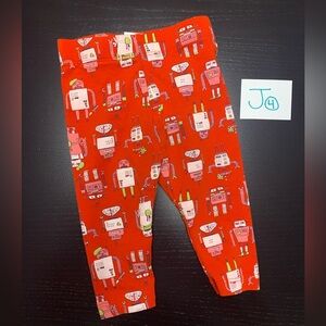 ⭐️2/$5.00⭐️ Joe Fresh 3-6m Red Robot Print Leggings